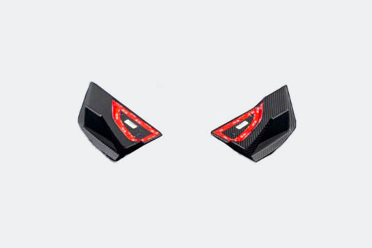 Tesla Model Y Juniper 2026-ON with Aftermarket Parts - Rear Canards Dry Pre-preg Carbon Fiber from BCTXE Tuning