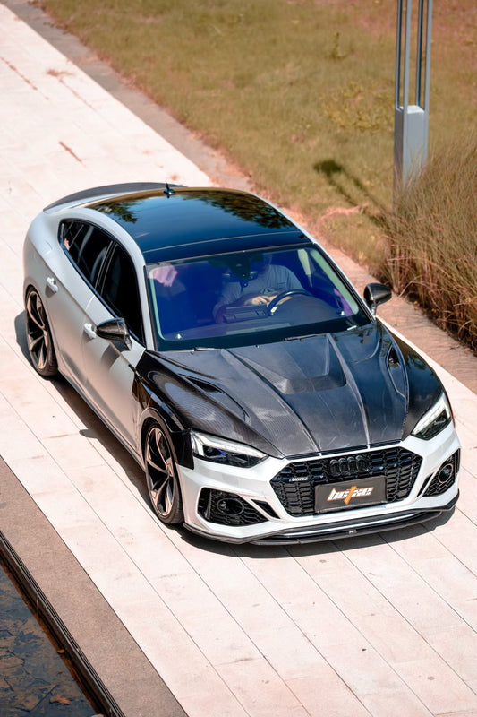 Audi RS5 S5 A5 B9 B9.5 2017-Early 2025 with Aftermarket Parts - Hood Dry Pre-preg Carbon Fiber from BCTXE Tuning