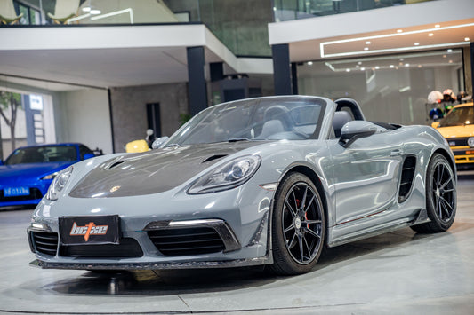 Porsche 718 Cayman / Boxster / GTS 2017-ON with Aftermarket Parts - Front Lip Pre-preg Carbon Fiber from BCTXE Tuning