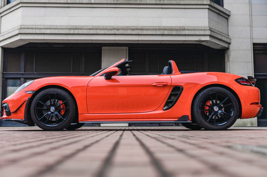 Porsche 718 Cayman / Boxster / GTS 2017-ON with Aftermarket Parts - Side Vents Pre-preg Carbon Fiber from BCTXE Tuning