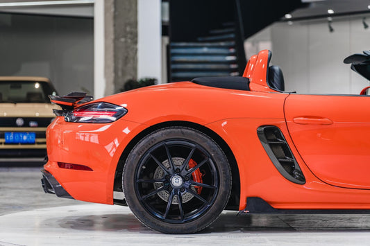 Porsche 718 Cayman / Boxster / GTS 2017-ON with Aftermarket Parts - Side Vents Pre-preg Carbon Fiber from BCTXE Tuning