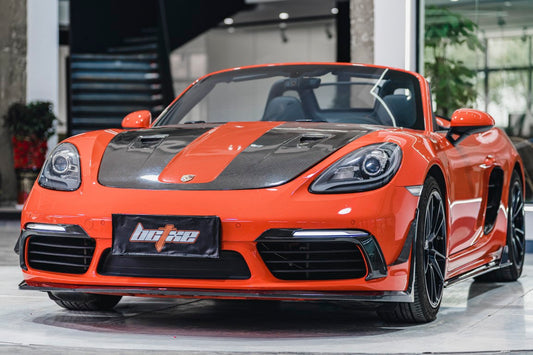 BCTXE Tuning Front Lip for Porsche 718 Cayman/Boxster GTS 2017-ON Dry Pre-preg Carbon Fiber