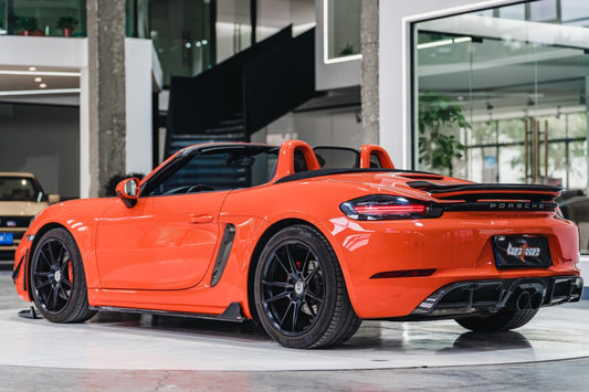 Porsche 718 Cayman / Boxster / GTS 2017-ON with Aftermarket Parts - Rear Diffuser Pre-preg Carbon Fiber from BCTXE Tuning