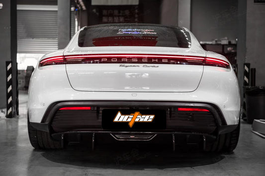 Porsche Taycan & Cross Turismo Base/4/4S/GTS 2020-ON with Aftermarket Parts - Rear Diffuser Pre-preg Carbon Fiber from BCTXE Tuning