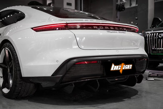 Porsche Taycan & Cross Turismo Base/4/4S/GTS 2020-ON with Aftermarket Parts - Rear Diffuser Pre-preg Carbon Fiber from BCTXE Tuning