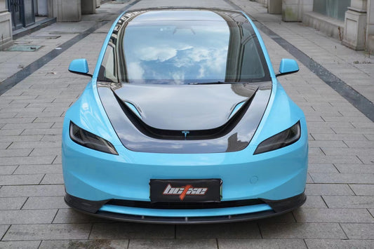 Tesla Model 3 Highland 2024-ON with Aftermarket Parts - Front Lip Carbon Fiber from BCTXE Tuning