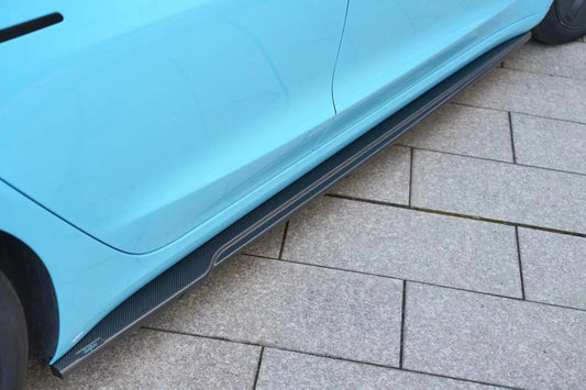 Tesla Model 3 Highland / Performance 2024-ON with Aftermarket Parts - Side Skirts Carbon Fiber from BCTXE Tuning
