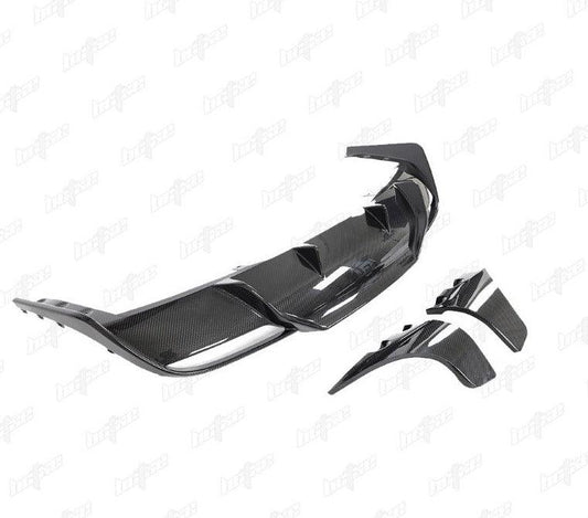 Tesla Model 3 Highland / Performance 2024-ON with Aftermarket Parts - Rear Diffuser & Canards Carbon Fiber from BCTXE Tuning