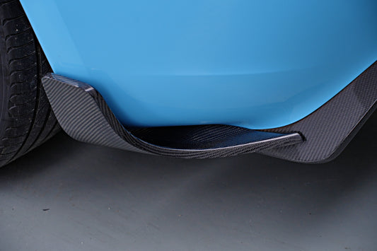 Tesla Model 3 Highland / Performance 2024-ON with Aftermarket Parts - Rear Diffuser & Canards Carbon Fiber from BCTXE Tuning