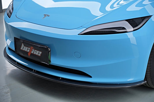 Tesla Model 3 Highland 2024-ON with Aftermarket Parts - V2 Style Front Lip Carbon Fiber from BCTXE Tuning