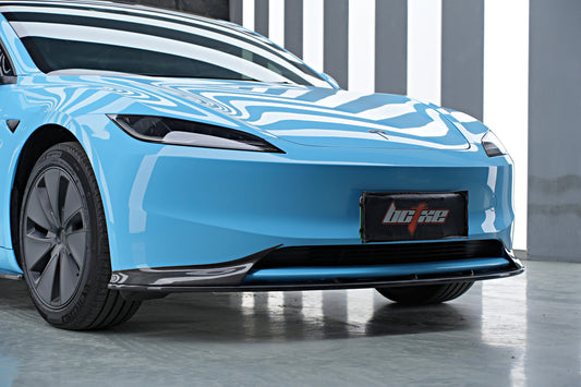 Tesla Model 3 Highland 2024-ON with Aftermarket Parts - Front Lip Carbon Fiber from BCTXE Tuning