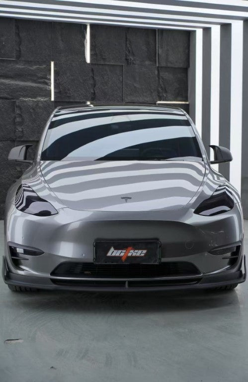 Tesla Model Y Performance AWD Long Range RWD Standard 2020 2021 2022 2023 2024 2025 with Aftermarket Parts - Front Canards Pre-preg Carbon Fiber from BCTXE Tuning