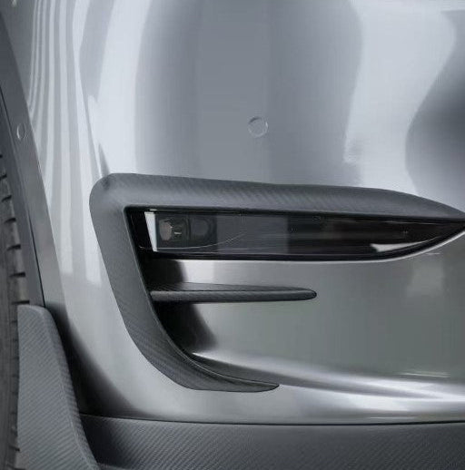 Tesla Model Y Performance AWD Long Range RWD Standard 2020 2021 2022 2023 2024 2025 with Aftermarket Parts - Front Canards Pre-preg Carbon Fiber from BCTXE Tuning