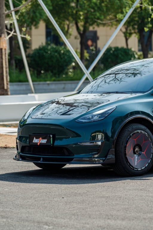 Tesla Model Y Performance AWD Long Range RWD Standard 2020 2021 2022 2023 2024 2025 with Aftermarket Parts - Hood Carbon Fiber from BCTXE Tuning