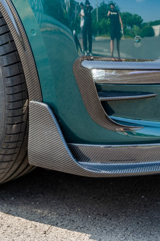 esla Model Y Performance AWD Long Range RWD Standard 2020 2021 2022 2023 2024 2025 with Aftermarket Parts - V1 Front Lip Carbon Fiber from BCTXE Tuning