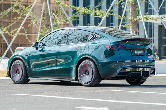 Tesla Model Y Performance AWD Long Range RWD Standard 2020 2021 2022 2023 2024 2025 with Aftermarket Parts - Rear Diffuser Carbon Fiber from BCTXE Tuning