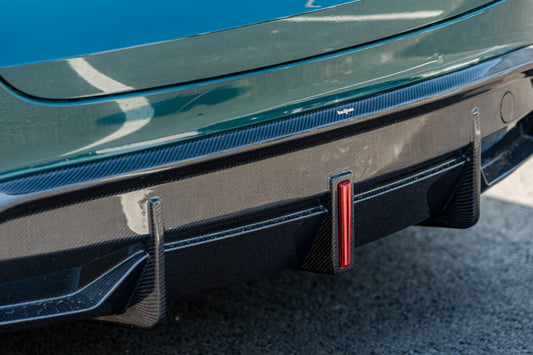 Tesla Model Y Performance AWD Long Range RWD Standard 2020 2021 2022 2023 2024 2025 with Aftermarket Parts - Rear Diffuser Carbon Fiber from BCTXE Tuning
