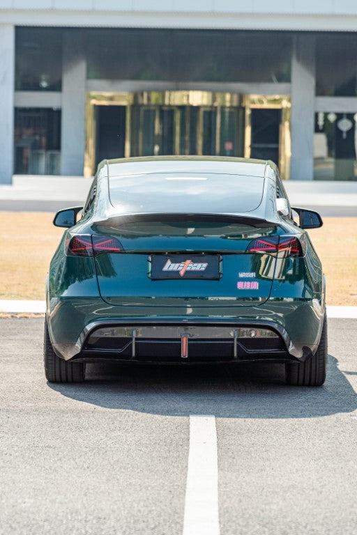 Tesla Model Y Performance AWD Long Range RWD Standard 2020 2021 2022 2023 2024 2025 with Aftermarket Parts - Rear Diffuser Carbon Fiber from BCTXE Tuning