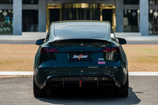 Tesla Model Y Performance AWD Long Range RWD Standard 2020 2021 2022 2023 2024 2025 with Aftermarket Parts - Rear Diffuser Carbon Fiber from BCTXE Tuning