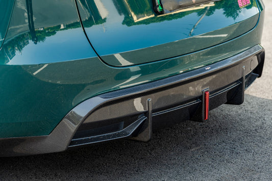 Tesla Model Y Performance AWD Long Range RWD Standard 2020 2021 2022 2023 2024 2025 with Aftermarket Parts - Rear Diffuser Carbon Fiber from BCTXE Tuning