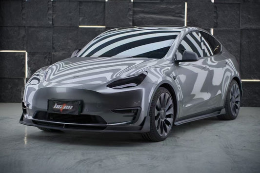 Tesla Model Y Performance AWD Long Range RWD Standard 2020 2021 2022 2023 2024 2025 with Aftermarket Parts - V1 Side Skirts Carbon Fiber from BCTXE Tuning