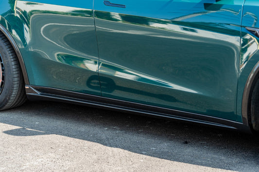 Tesla Model Y Performance AWD Long Range RWD Standard 2020 2021 2022 2023 2024 2025 with Aftermarket Parts - V2 Side Skirts Carbon Fiber from BCTXE Tuning