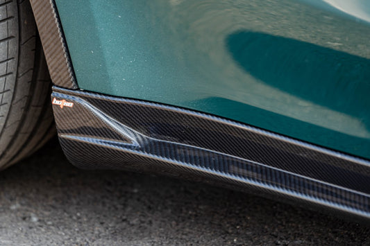 Tesla Model Y Performance AWD Long Range RWD Standard 2020 2021 2022 2023 2024 2025 with Aftermarket Parts - V2 Side Skirts Carbon Fiber from BCTXE Tuning