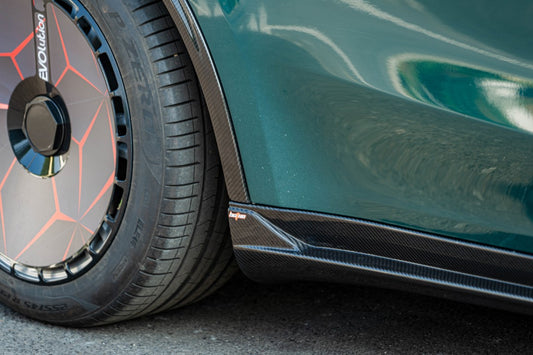 Tesla Model Y Performance AWD Long Range RWD Standard 2020 2021 2022 2023 2024 2025 with Aftermarket Parts - V2 Side Skirts Carbon Fiber from BCTXE Tuning