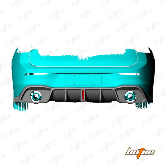 Volkswagen GTI & R-line MK8 2022-ON with Aftermarket Parts - Pre-preg Carbon Fiber Rear Diffuser from BCTXE Tuning