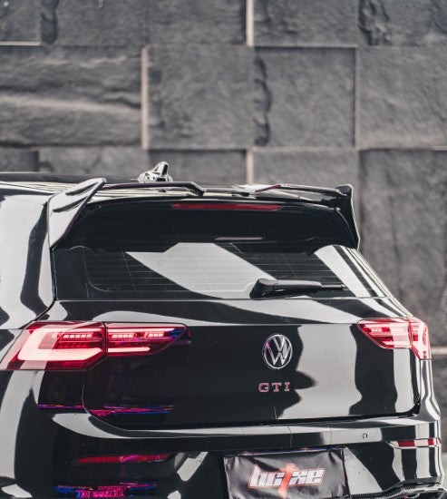 Volkswagen GTI & R-line MK8 2022-ON with Aftermarket Parts - V2 Style Pre-preg Carbon Fiber Rear Spoiler from BCTXE Tuning