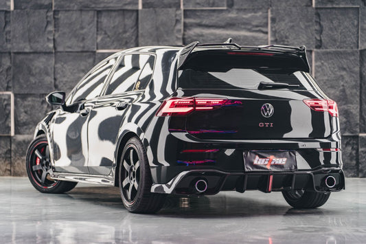 Volkswagen GTI & R-line MK8 2022-ON with Aftermarket Parts - V2 Style Pre-preg Carbon Fiber Rear Spoiler from BCTXE Tuning