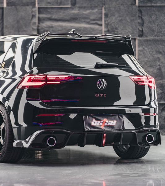 Volkswagen GTI & R-line MK8 2022-ON with Aftermarket Parts - V2 Style Pre-preg Carbon Fiber Rear Spoiler from BCTXE Tuning