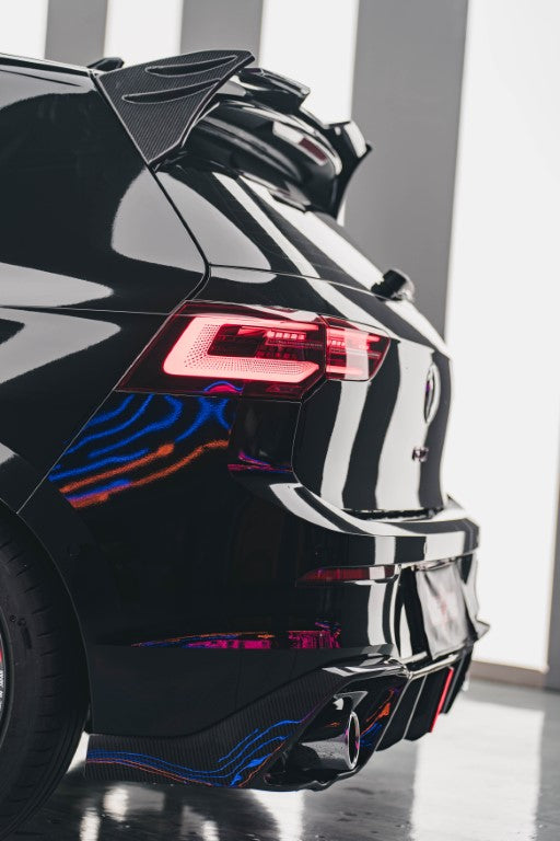 Volkswagen GTI & R-line MK8 2022-ON with Aftermarket Parts - V2 Style Pre-preg Carbon Fiber Rear Spoiler from BCTXE Tuning