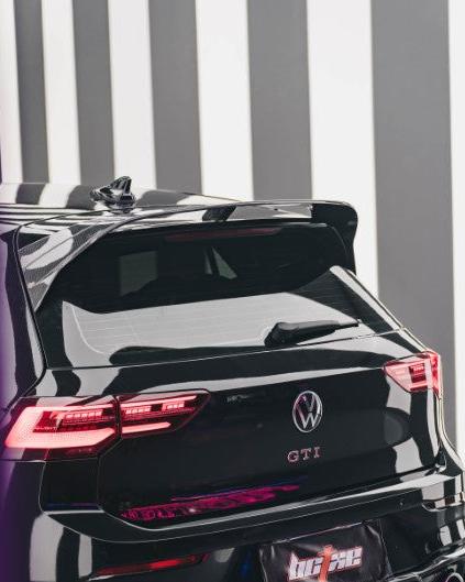 Volkswagen GTI & R-line MK8 2022-ON with Aftermarket Parts - V1 Style Pre-preg Carbon Fiber Rear Spoiler from BCTXE Tuning