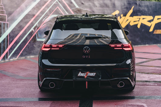 Volkswagen GTI & R-line MK8 2022-ON with Aftermarket Parts - Pre-preg Carbon Fiber Rear Diffuser from BCTXE Tuning