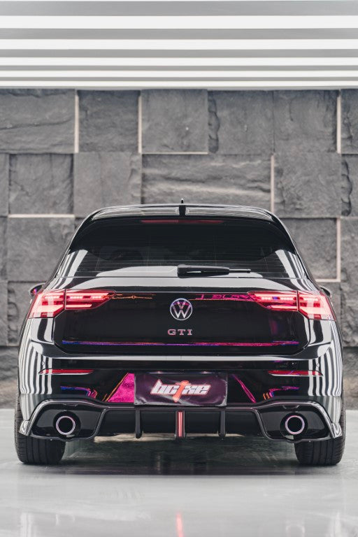 Volkswagen GTI & R-line MK8 2022-ON with Aftermarket Parts - Pre-preg Carbon Fiber Rear Diffuser from BCTXE Tuning