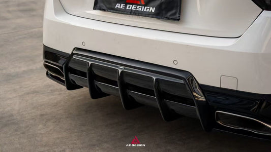 BMW 2 Series M240i 230i (With M-Package Bumper, does not fit base model) G42 2022-ON with Aftermarket Parts - AE Style Rear Diffuser & Canards ABS from ArmorExtend