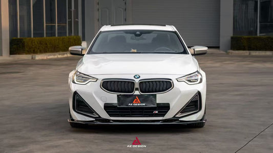 BMW 2 Series M240i 230i (With M-Package Bumper, does not fit base model) G42 2022-ON with Aftermarket Parts - AE Style Front Lip ABS from ArmorExtend