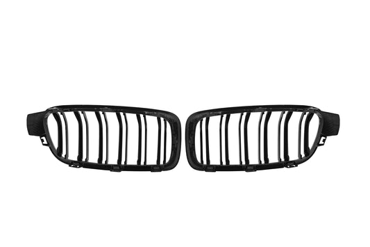 BMW 3 Series M340 340 335 330 328 320 F30 F31 2013 2014 2015 2016 2017 2018 2019 2020 with Aftermarket Parts - Dual Slat Front Kidney Grill Pre-preg Carbon Fiber from Aero Republic