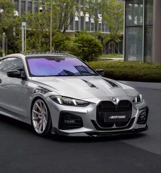 BMW 4 Series M440i 430i (With M-Package Bumper, does not fit base model) G22 G23 2020-ON - Plustic Series Front Lip ABS from ArmorExtend