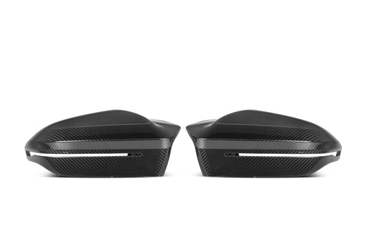 BMW 5 Series 530 540 & i5 e/x Drive40 M60 G60 G61 2024-ON LHD (Left Hand Drive) with Aftermarket Parts - M5 Style / LHD & M5 Style / RHD Replacement Mirror Caps Pre-preg Carbon Fiber from Aero Republic