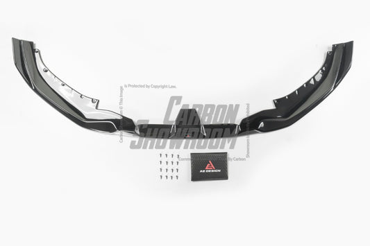 BMW 5 Series M550i 540i (With M-Package Bumper) G30 G31 LCI 2021 2022 2023 2024 with Aftermarket Parts - Plustic Style Front Lip ABS from ArmorExtend