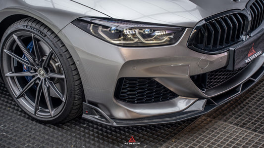 BMW 8 Series M850i 840i (With M-Package Bumper) G14 G15 G16 2018 2019 2020 2021 2022 2023 2024 with Aftermarket Parts - AE Style Front Lip Carbon Fiber from ArmorExtend