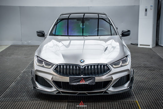 BMW 8 Series M850i 840i (With M-Package Bumper) G14 G15 G16 2018 2019 2020 2021 2022 2023 2024 with Aftermarket Parts - AE Style Front Lip Carbon Fiber from ArmorExtend ArmorExtend