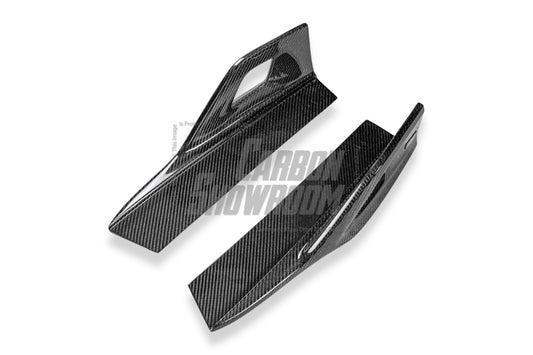 BMW 8 Series M850i 840i (With M-Package Bumper) G14 G15 G16 2018 2019 2020 2021 2022 2023 2024 with Aftermarket Parts - AE Style Front Canards Carbon Fiber from ArmorExtend