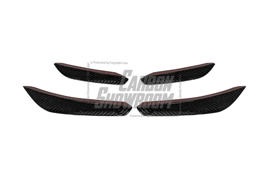 BMW I4 M50 / e Drive 40 G26 2022-ON & 4 Series Gran Coupe M440i 430i G26 2022-ON (with M-package bumper, does not fit base model) with Aftermarket Parts - AE Style Carbon Fiber Front Canards from ArmorExtend