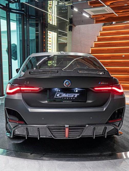 BMW I4 M50 / e Drive 40 G26 2022 2023 2024 with Aftermarket Parts - Rear Diffuser Pre-preg Carbon Fiber from CMST Tuning