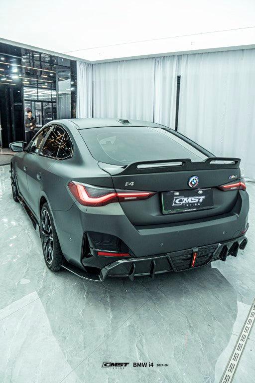 BMW I4 M50 / e Drive 40 (with M-package bumper, does not fit base model) G26 2022 2023 2024 with Aftermarket Parts - Full Body Kit Package Pre-preg Carbon Fiber from CMST Tuning