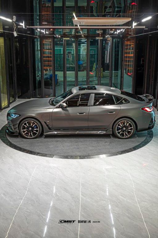 BMW I4 M50 / e Drive 40 (with M-package bumper, does not fit base model) G26 2022 2023 2024 with Aftermarket Parts - Full Body Kit Package Pre-preg Carbon Fiber from CMST Tuning