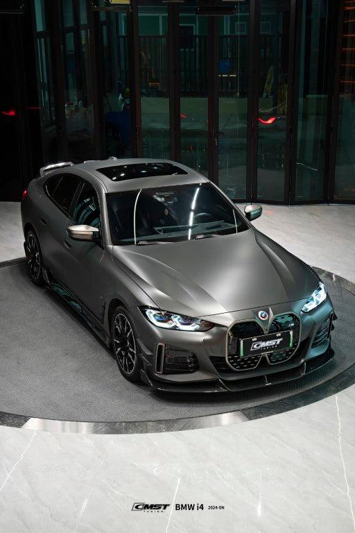 BMW I4 M50 / e Drive 40 (with M-package bumper, does not fit base model) G26 2022 2023 2024 with Aftermarket Parts - Full Body Kit Package Pre-preg Carbon Fiber from CMST Tuning